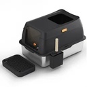 Covered Stainless Steel Litter Box
