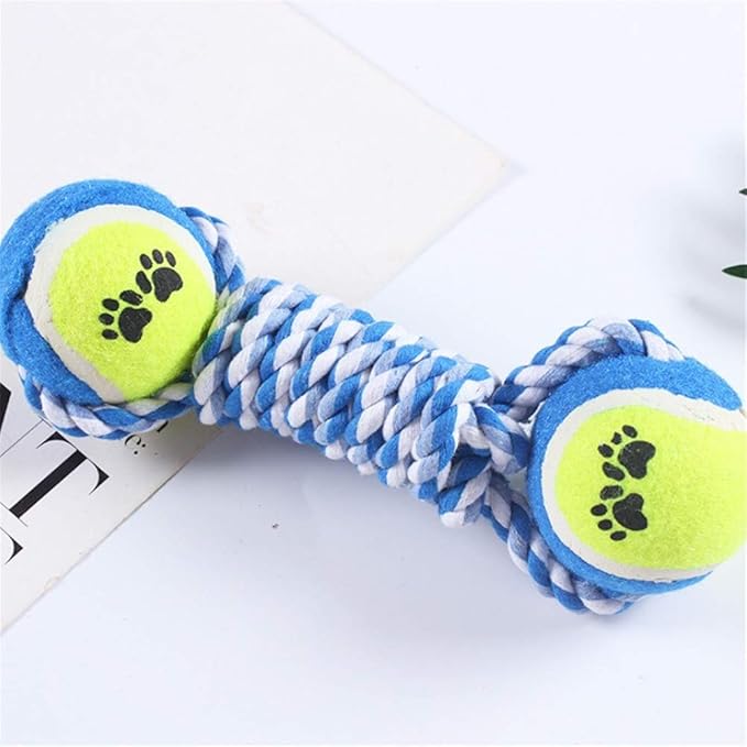 Double Tennis Ball Tug Rope