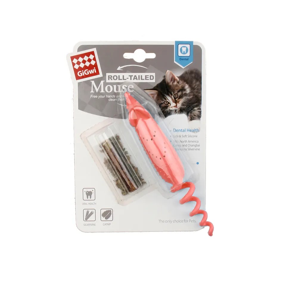 [27318] Gigwi Roll-Tailed Mouse Pink