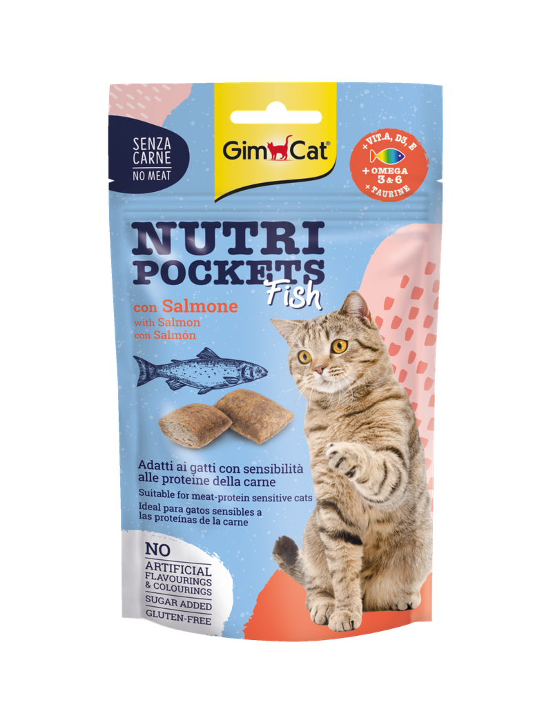 [419435] Gimcat Fish & Salmon Nutripocket 60g