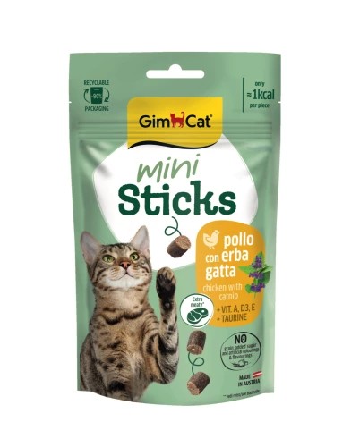 [422251] Gimcat Mini Sticks Chicken With Catnip 50g