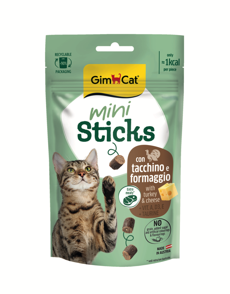 [422275] Gimcat Mini Sticks With Turkey & Cheese 50g
