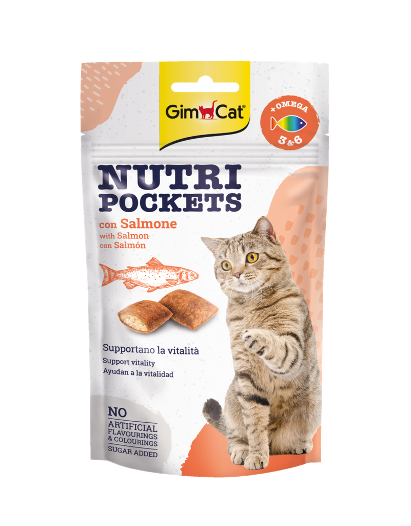 [400730] Gimcat Salmon Nutripocket 60g