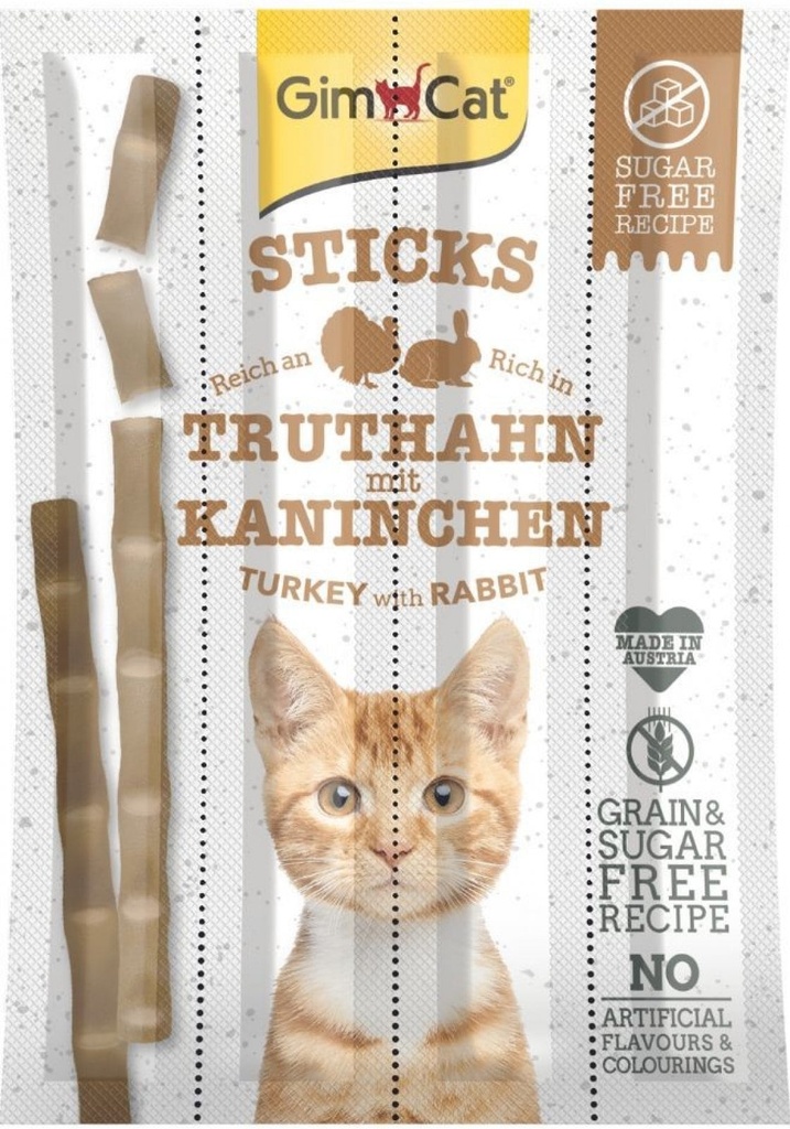 [420530] Gimcat Sticks Turkey & Rabbit 4pcs