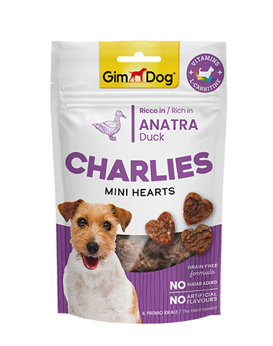 [513683] Gimdog Charlies Mini Hearts Duck 70g