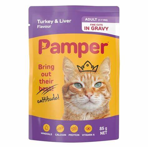 [25007] Pamper Cuts In Gravy Turkey & Liver 85g