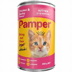 [25010] Pamper Kitten Chicken & Barley 400g