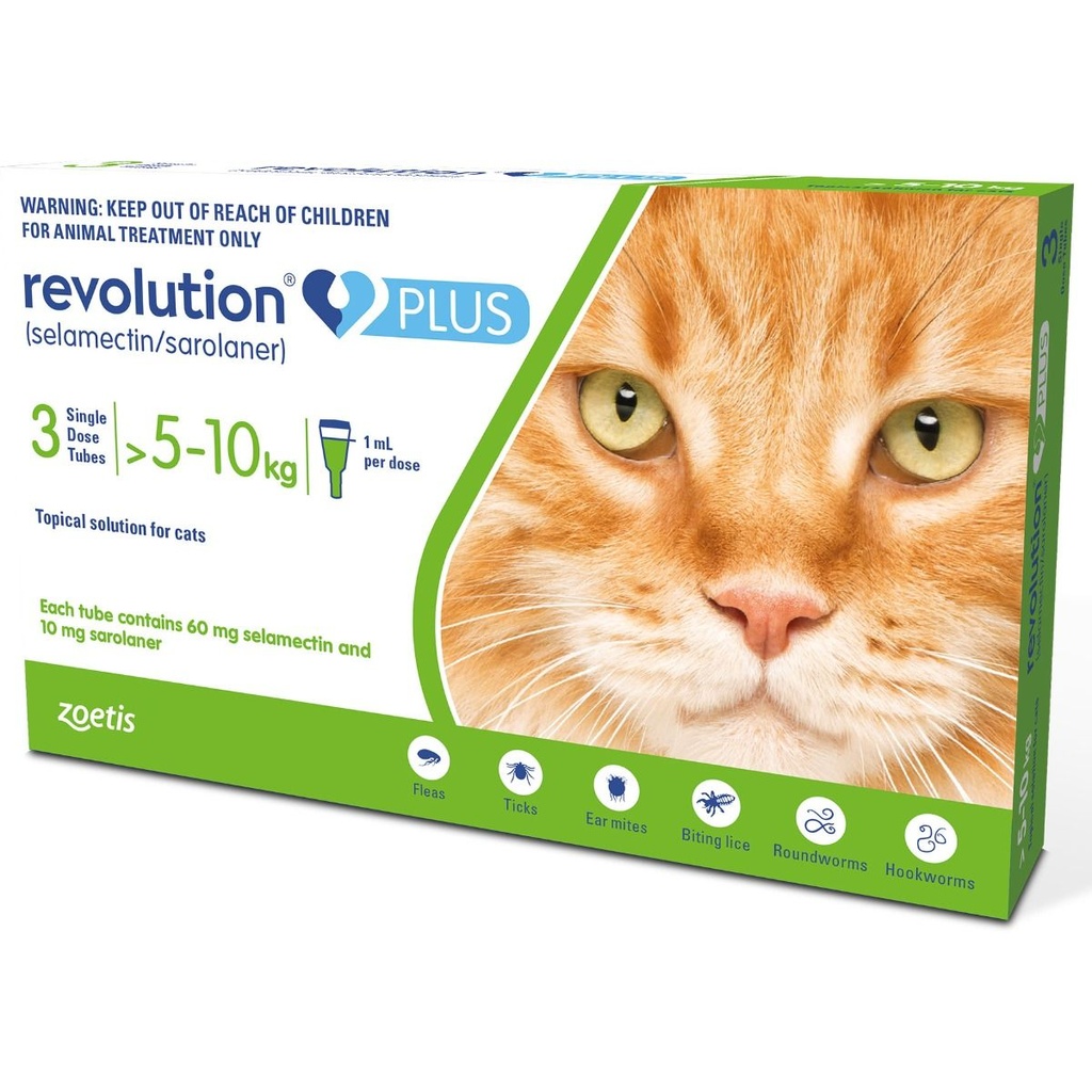 [25081] Revolution PLUS Cats 5-10kg (1 Pipette)