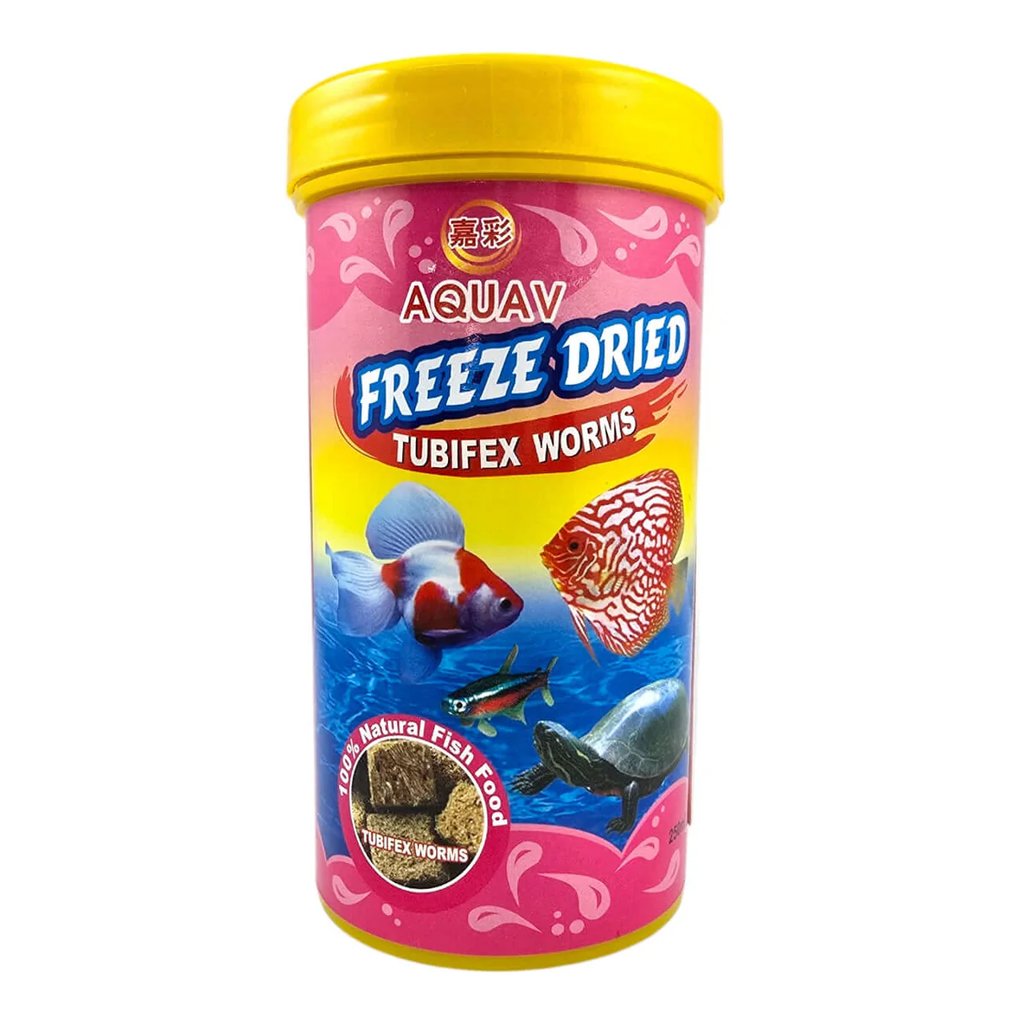 Aquav Freeze Dried Tubifex Worms 250ml
