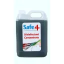 Safe4 Disinfectant Concetrate 5L Odourless