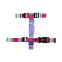 Zooghy Adjustable "H" Harness Violet Lights and Stripes