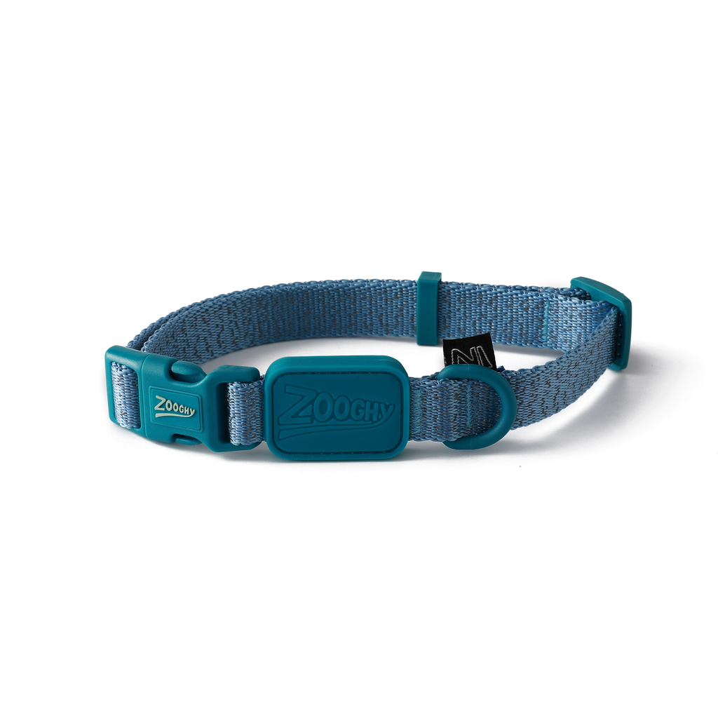 Zooghy Dog Collar - Light blue - Glows in the dark