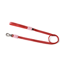 Zooghy Dog Leash M - Light Red - Glows in the dark